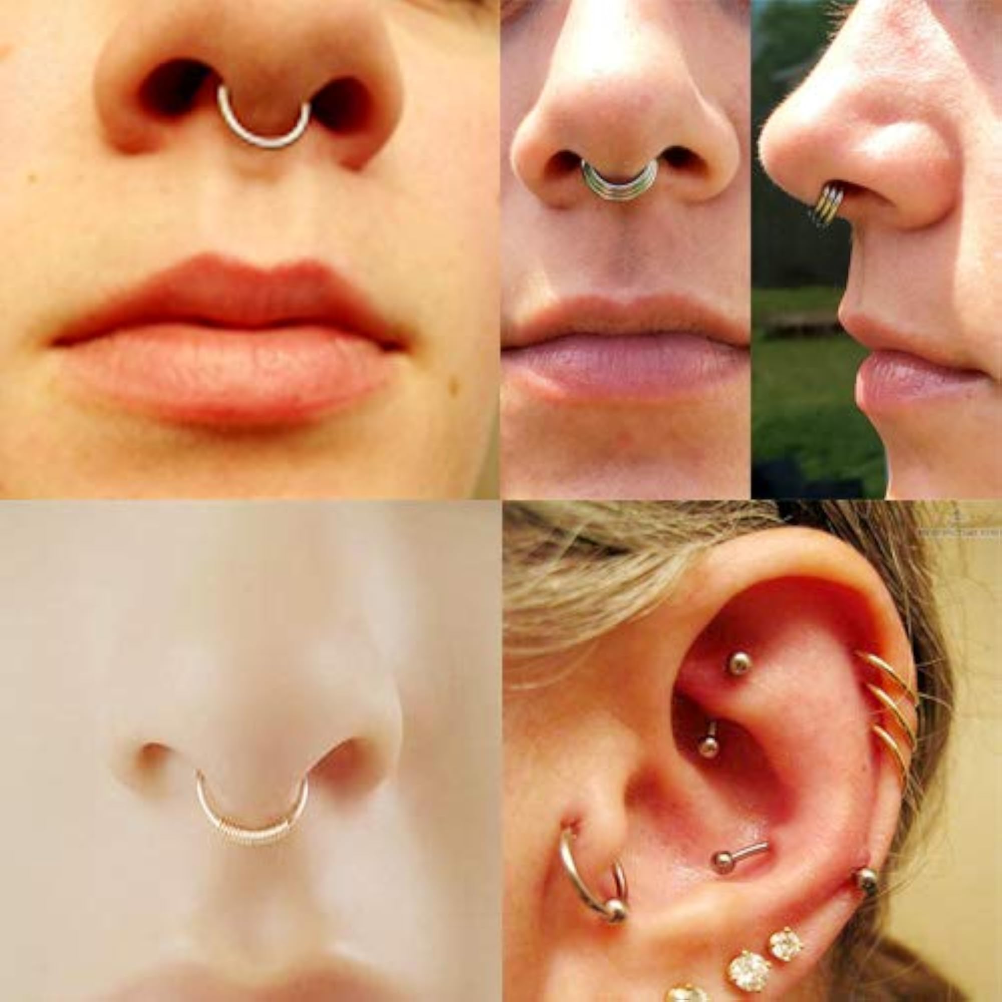 18G Stainless Steel Hinged Clicker Nose Ring