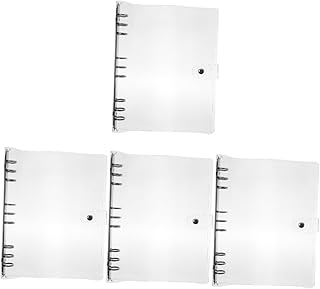 STOBOK 4 Peças Fichário B5 Caderno B5 Fichário Bonito Fichário De Scrapbook Capa Fichários Para Escola Fichário Estético Capa De Planejador De Plástico Caderno Fichário Capa De Caderno 9