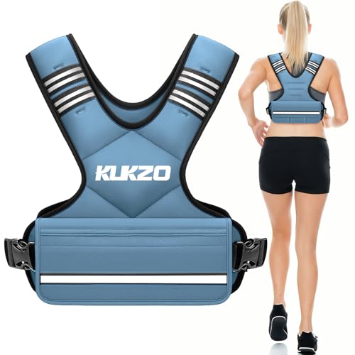 Image of Adjustable Weighted Vest Women /Men, 6-12lb /12-18lb /20-32lb Weight Vest with 6 Ironsand Weights for Strength Training Rucking Running Walking Fitness Workout