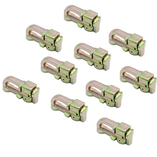 Vkinman Pacote com 10 peças de encaixe duplo de trilho L, pontos de ancoragem de amarração instantân