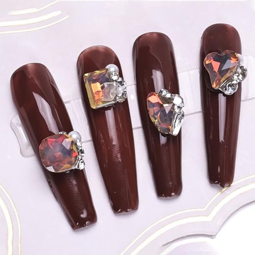 Sonew Conjunto de para Arte Em Unhas, 20 Peças, Enfeites de Cristal de Unha 3D Brilhantes, Decoração