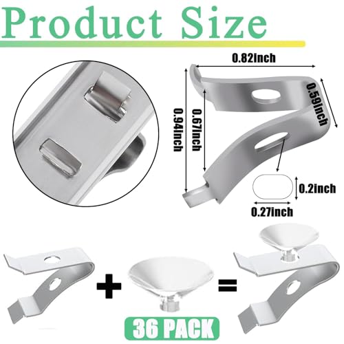 14 Packs 17.5 Inch Metal Pilaster Shelf Bracket Rails with 36 Adjustable Clips & Mount Screws - for Cabinet/Wall Shelving/Closet Storage (Silver) by Youlina - Image 3