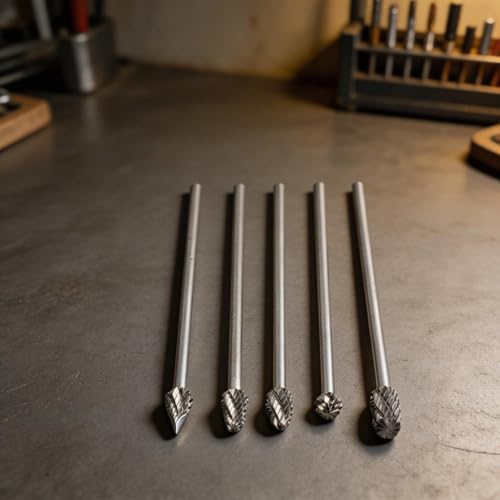 Set de 5 fresas rotativas de carburo sólido 3x6x100 mm miniatura 2
