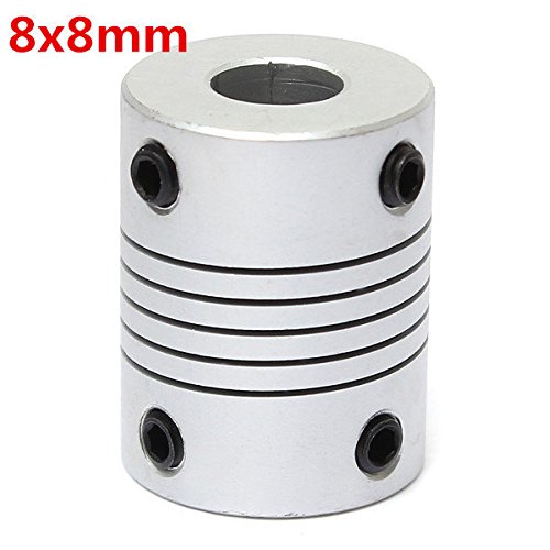 Doradus 8mm x 8mm Aluminum Flexible Shaft Coupling OD19mm x L25mm CNC Stepper Motor Coupler Connector Doradus 8mm x 8mm Aluminum Flexible Shaft Coupling OD19mm x L25mm CNC Stepper Motor Coupler Connector