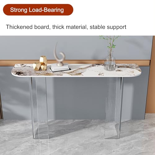 Mesa de consola moderna para sofá y entrada de pasillo en color blanco 5