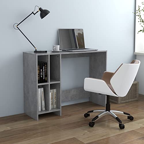 Snsowed Escritorio, Mesa Escritorio, Escritorio Orden, Escritorio Gaming, Office Desk, Mesa Escritorio Ordenador, Notebook de aglomerado Gris hormigón 102,5x35x75 cm