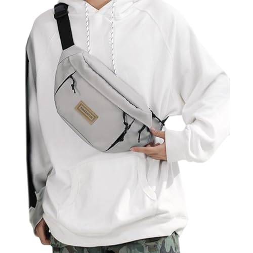 Sac banane mixte gris en petite taille avec sangle réglable - 7