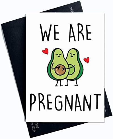 Pregnancy Announcement Card We are Pregnant Surprise Card Expecting A Baby Card Avocado Funny Mum and Dad to Be Card Surprise Fun Card PC244