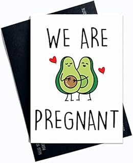 Pregnancy Announcement Card We are Pregnant Surprise Card Expecting A Baby Card Avocado Funny Mum and Dad to Be Card Surprise Fun Card PC244