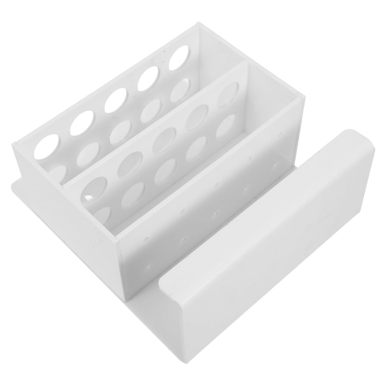Organisateur de bureau en acrylique blanc mural incliné pour crayons