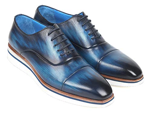 Oxford décontracté intelligent Paul Parkman cuir bleu contre la fatigue des pieds