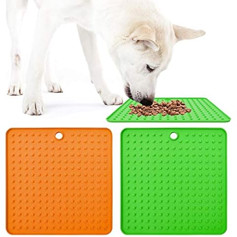 Pet Lick Mat, Slow Feeder Lick Mat Dogs & Cats, Anxiety Relief & Pet Boredom Buster, Perfect for Pet Food, Treats, Yogurt, or Peanut Butter Cover
