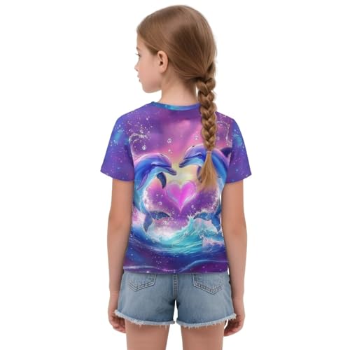 Summer Short Sleeve for Girls Tie Front T-Shirts Trendy Casual Crew Neck Shirt2
