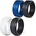 Silicone Wedding Rings for Men - 4 Rings Pack Designed Medical Grade Silicone Rubber Ring - Mix Collection (Size 10, Men's Rings Mix)
