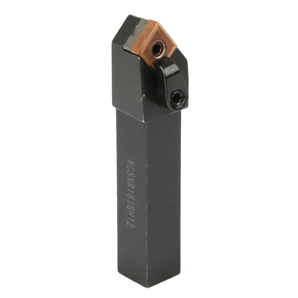 Lathe External Turning Tool, MCSNR1616H12 MCSNR2020K12 MCSNR2525M12 Metal Lathe Tools Holder MCSNL2020K12 Indexable Lathe Cutting Tools(MCSNL1616H12)