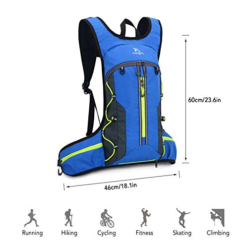 Pacote de ciclismo, Andoer Mochila leve dobrável para ciclismo com capa de capacete Esporte ao ar li