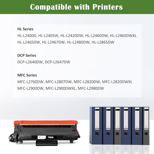GREENPRINT TN830 Toner Cartridge Compatible TN-830 TN830 Toner for Brother Printers MFC-L2760DW L2900DWXL L2820DWXL DCP-L2640DW L2647DW HL-L2400D L2460DWXL L2405W L2420DW L2465DW L2480DW