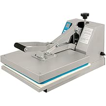 Hot Press 15X15 Inch Heat Press Sublimation Iron Transfer Machine Digital Clamshell Printer for T-Shirts Cloth Bags DIY 1400W Thermal Printer Color White Silver