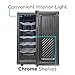 BLACK+DECKER Wine Fridge 12 Bottles, Thermoelectric Wine Cooler Refrigerator with Mirrored Front, Freestanding 12 Bottle Wine Fridge, BD60336