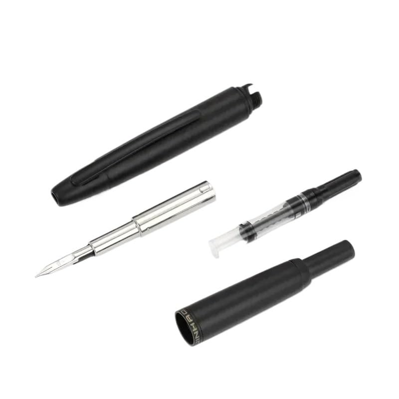 Stylo plume rétractable orange en métal pour éviter les fuites d'encre