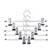 5 Pcs Anti-Rust Clothes Pant Trouser/Skirt Hangers with Non-Slip Adjustable Clips