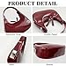 YingStar Bolso de Mano Mujer Fiesta Bolso Pequeño Piel Bolso de Hombro Mujer Movil Bolso Bandolera Pequeña Bolsa Mujer Verano Bolso Media Luna Dumpling Boda Ceremonia Cuero Rojo Bolsos Cartera Imagen de YingStar Bolso de Mano Mujer Fiesta Bolso Pequeño Piel Bolso de Hombro Mujer Movil Bolso Bandolera Pequeña Bolsa Mujer Verano Bolso Media Luna Dumpling Boda Ceremonia Cuero Rojo Bolsos Cartera