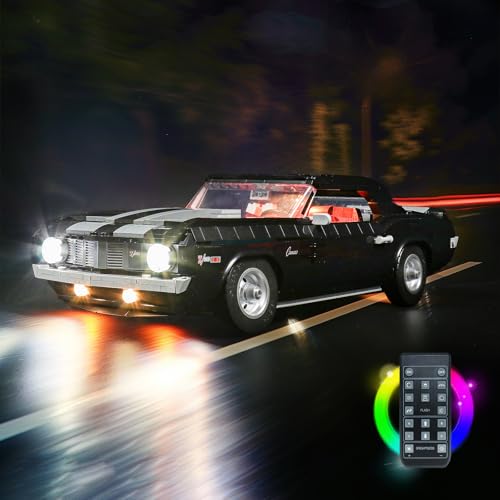 BRICKSHINING LED Lighting Compatible with Lego Chevrolet Camaro Z28 10304, Light Kit Compatible with Lego 10304, Giving Light to Model, NOT Included The Model Set(RC Model)