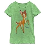 Gedruckt in den USA. Disney Little Big Bambi Mädchen-T-Shirt, kurzärmelig, Grüner Apfel, M