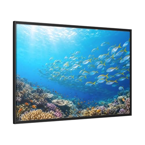 Tableau mer poisson pour habiller grand mur salon 120x80