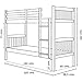 MUEBLESYA.COM-Litera Tres Camas Pino Blanco Lavado-Litera Juvenil Triple-Litera con Cama Nido