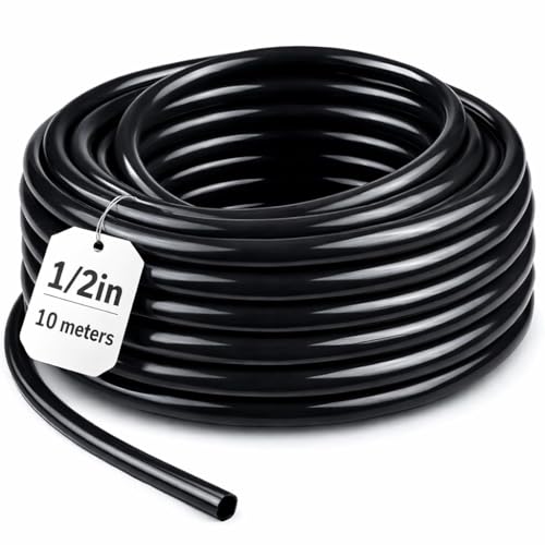 Tesmotor Micro Drip Irrigation Tube I.D 13mm/O.D 16mm Garde Watering Tube Line for DIY Automatic Irrigation System Flexible Durable & UV-Proof Irrigation Pipe