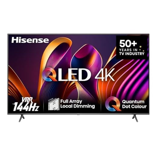 Hisense 55E7NQ Pro 139 cm (55 Zoll) Fernseher, 4K UHD, QLED, Smart TV, Total HDR, Dolby Vision IQ Atmos, 144Hz (VRR), HDMI 2.1, Game Mode PRO, Triple Tuner, Alexa Built-In, Dunkelgrau, [2024]