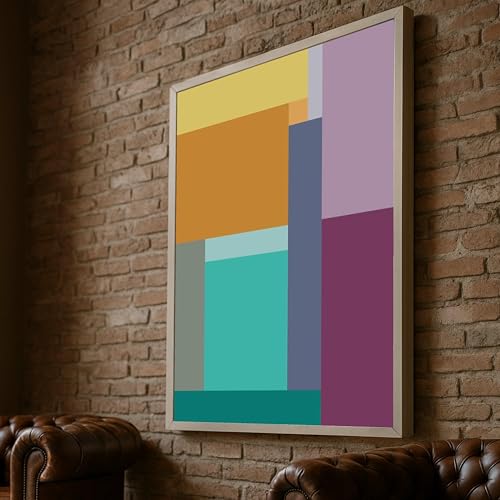 Toile abstraite géométrique pour sublimer un mur vide sans effort