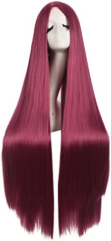 MapofBeauty 40 Inch/100 cm Fashion Straight Long Costume Anime Cosplay Anime Wig (Hot Pink)