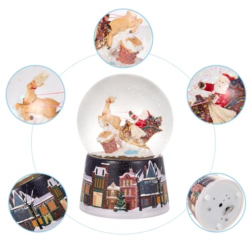 Snow Globe Gift for Birthday, Collectible Real Glass Snowglobe with Music Santa Clause is Coming to Town for Mother, Granny, Wife, Daughter and Granddaughter - Thumbnail 5