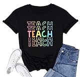 Teacher Shirts for Women Teacher Inspirational T-Shirt Gifts Tee Sayings Casual Summer Short Sleeve...