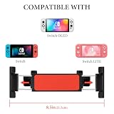GEEKRIA Wspornik zagłówka samochodowego kompatybilny z Nintendo Switch/Switch OLED/Switch Lite i innymi minitabletami, regulowany wspornik zagłówka uniwersalny, tylny fotel samochodowy (czerwony)