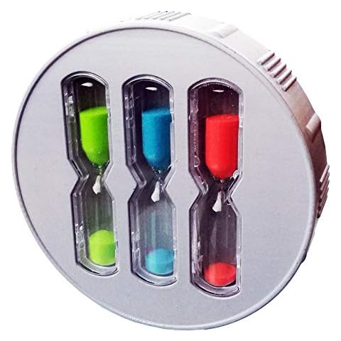 EcoSavers 3 Hourglass Bathroom Shower Timer, 4, 6, 8 Minutes Timer with Sucker Suction Cup can Attached on The Wall Cover