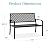 Best Choice Products Outdoor Bench 2-Person Metal Steel Benches Furniture for Garden, Patio, Porch, Entryway w/Geometric Backrest, 790lb Capacity – Black