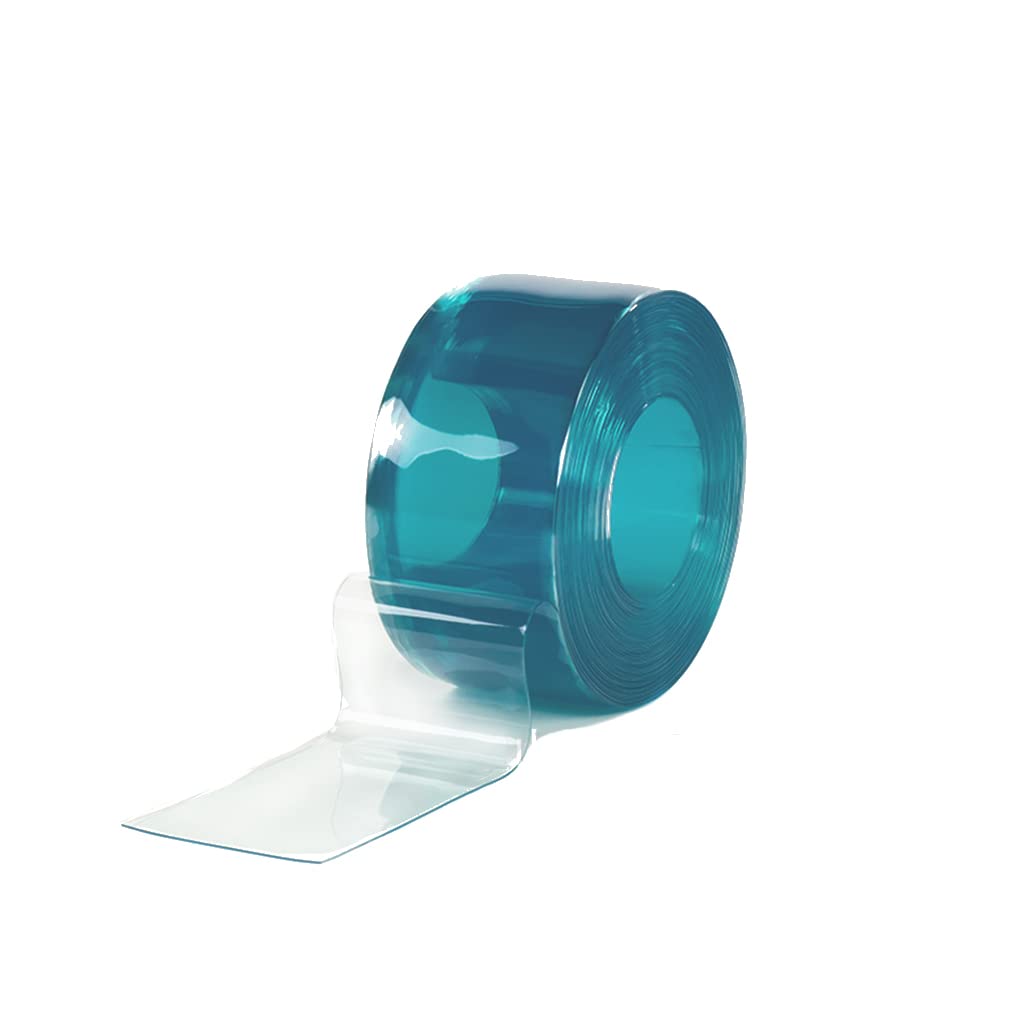 Vinyl Strip Climate Control Curtain PVC Refrigeration Strip Curtain Door Strips Temperature Resistance -60°C Clear PVC Curtain 7.8" Width x 0.08" Thick (Sold by the meter) (flat)