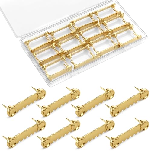 ElaraBerry 30 Pcs Sawtooth Picture Hangers Steel Picture Hanging Solutions Nail Less Push Pin Style Gold Sawtooth Frame Hangers for Photos Canvas Clock Wood Frame Hardware