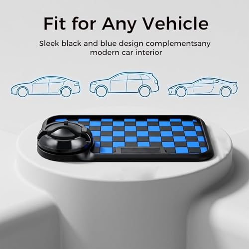 Support voiture antidérapant rotatif à 360° pour tableau de bord - 4