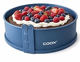 coox Springform mit Glasboden ⌀ 26 cm in Blau, backen und direkt auf der Glasplatte servieren und schneiden, kein Umsetzen nötig (Blaugrau)