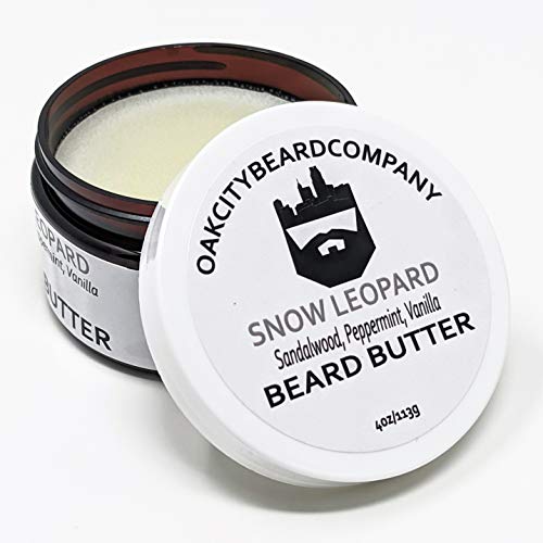 OakCityBeardCo. - Snow Leopard - 4 Ounce - Beard Butter - Sandalwood - Peppermint - Vanilla - Beard Conditioner