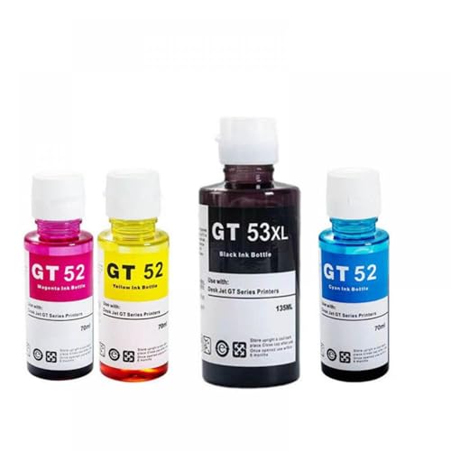 Kit recharge d'encre GT53XL GT52 compatible avec imprimantes GT5820 GT411 518 755