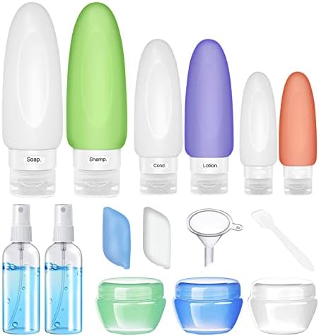 16 PCS Silicone Travel Bottles Set 