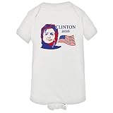 PleaseMeTees Baby Hillary Clinton 2016 American President HQ Jumpsuit-White-6M