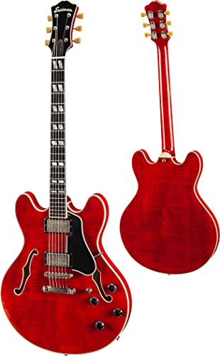 Eastman Thinline T59/V Antique Red · Guitare électrique - Les Beatles, Paul McCartney, John Lennon, RIngo Starr, George Harrison Eastman Thinline T59/V Antique Red · Guitare électrique