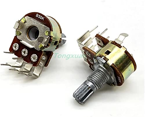 Interrupteur potentiomètre B10K double volume axe prune 15mm 148 16 type - 4