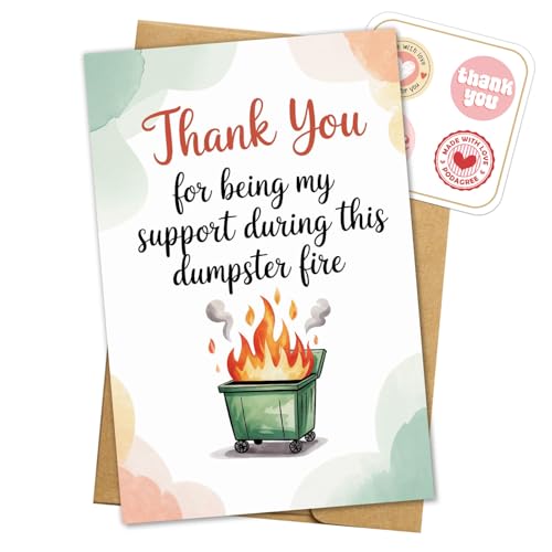 Carte de remerciement pour ami travailleur social - Soutien humour 13x20
